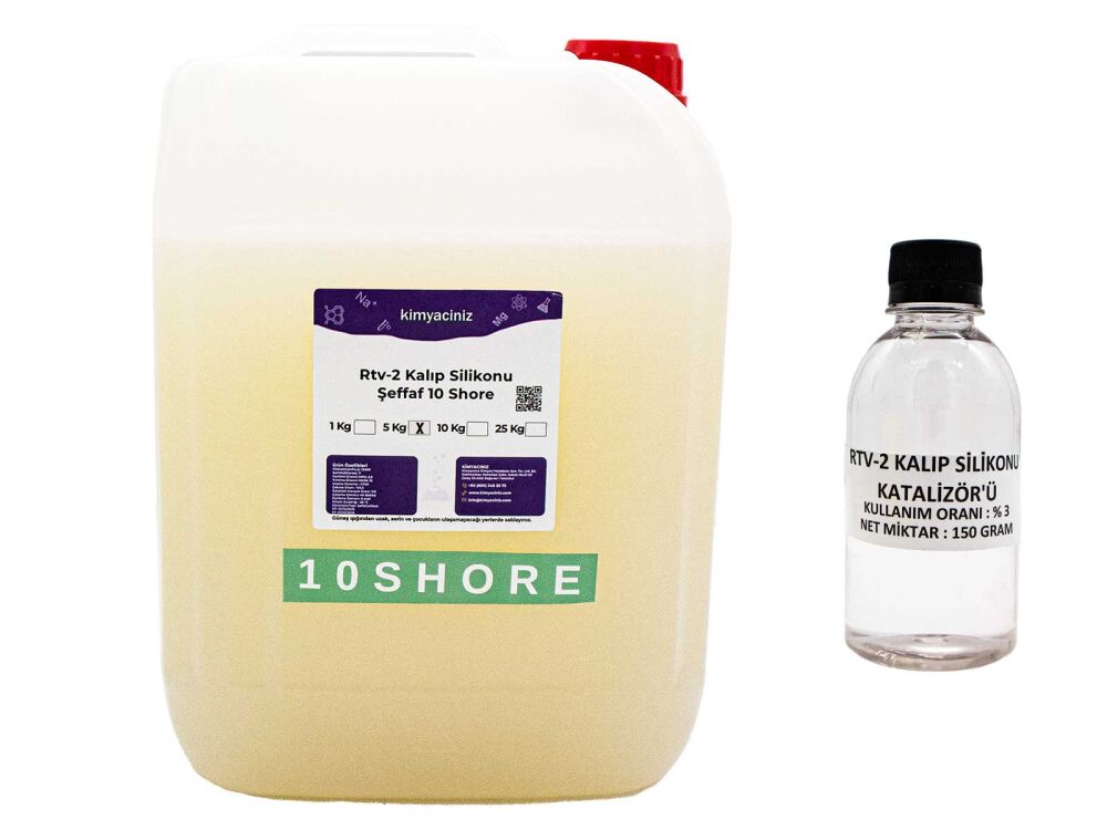 Rtv-2 Kalıp Silikonu Şeffaf 10 Shore 5 KG - 1