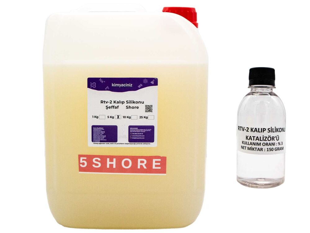 Rtv-2 Kalıp Silikonu Şeffaf 5 Shore 5 KG - 1