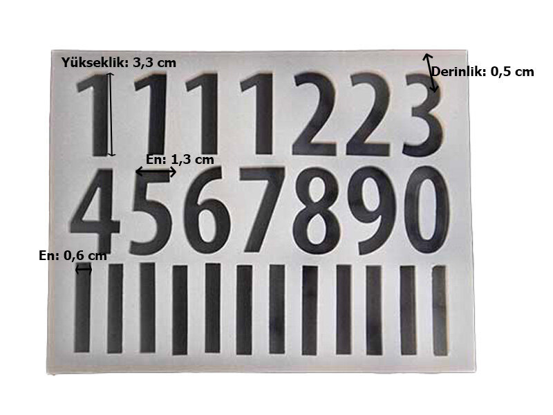 Saat Rakamları Epoksi Kalıbı EPK-888 - 2