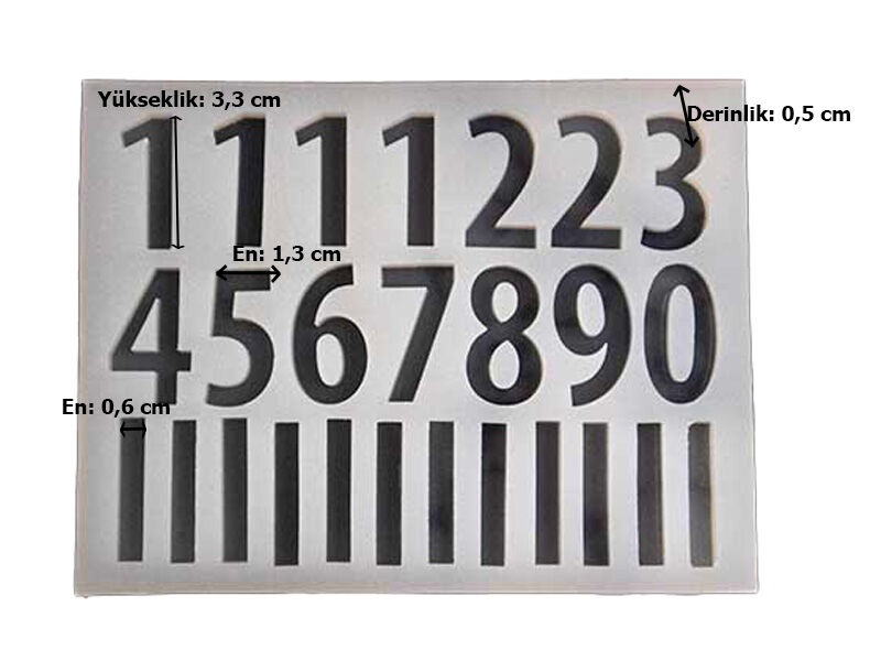 Saat Rakamları Epoksi Kalıbı EPK-888 - 2