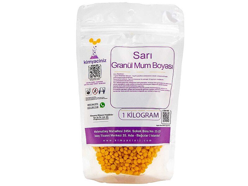 Sarı Granül Mum Boyası 1 KG - Kimyacınız