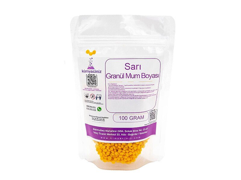 Sarı Granül Mum Boyası 100 GR - Kimyacınız