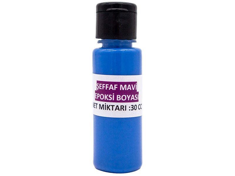 Şeffaf Mavi Epoksi Boya 30 CC - 1