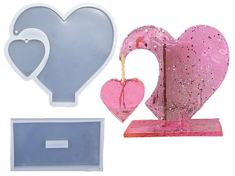 Sevgililer Günü Kalp Fotoğraf Çerçevesi Epoksi Kalıbı EPK-704 - Kimyacınız