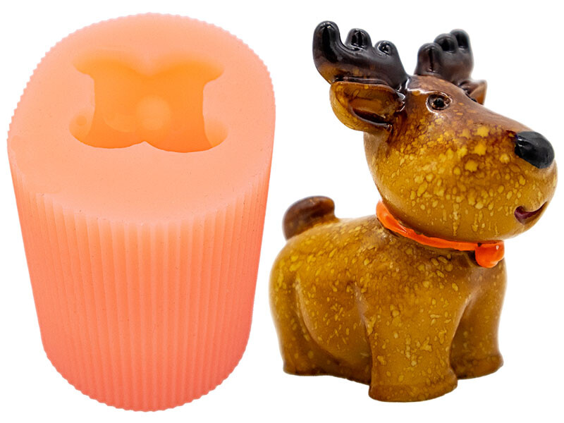 Sevimli Geyik Silikon Mum Kalıbı M-284 - 4