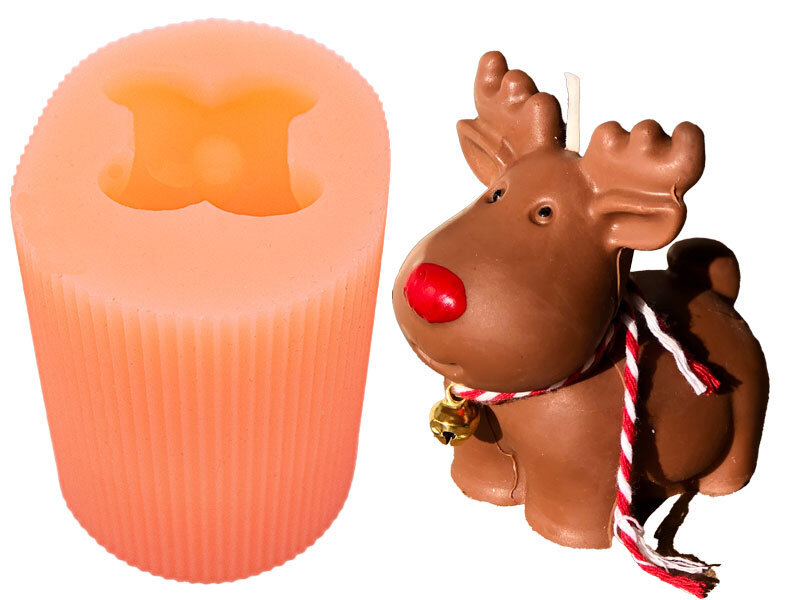 Sevimli Geyik Silikon Mum Kalıbı M-284 - Kimyacınız