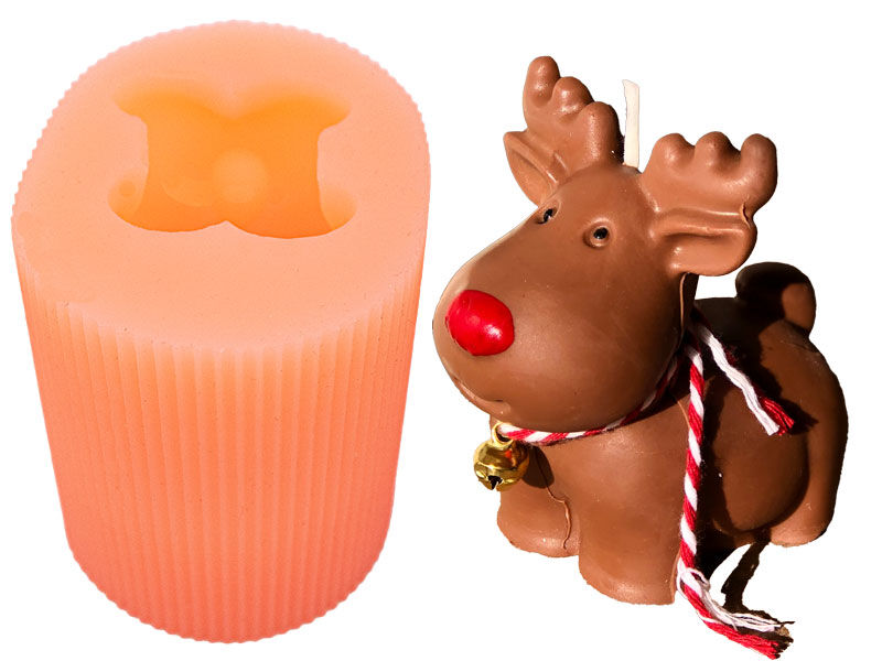 Sevimli Geyik Silikon Mum Kalıbı M-284 - 1