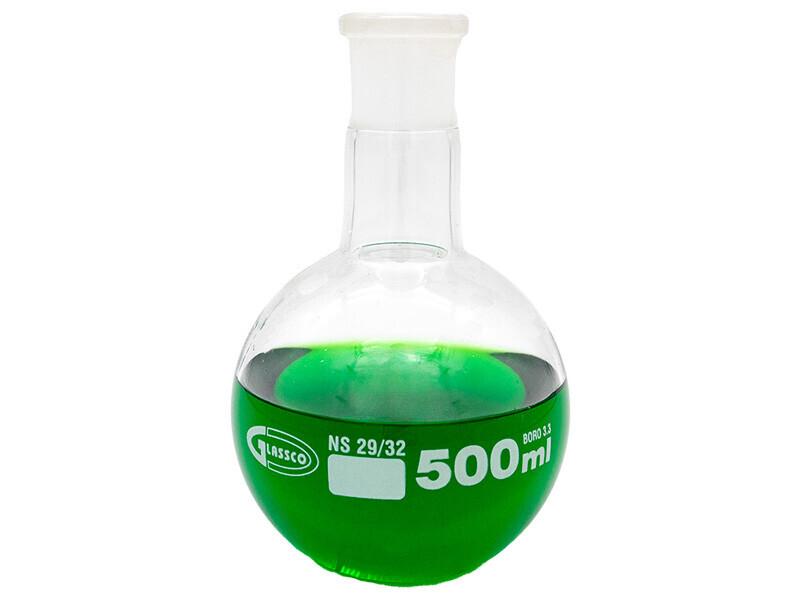 Şilifli Cam Balon Dibi Düz 500 ML - Kimyacınız