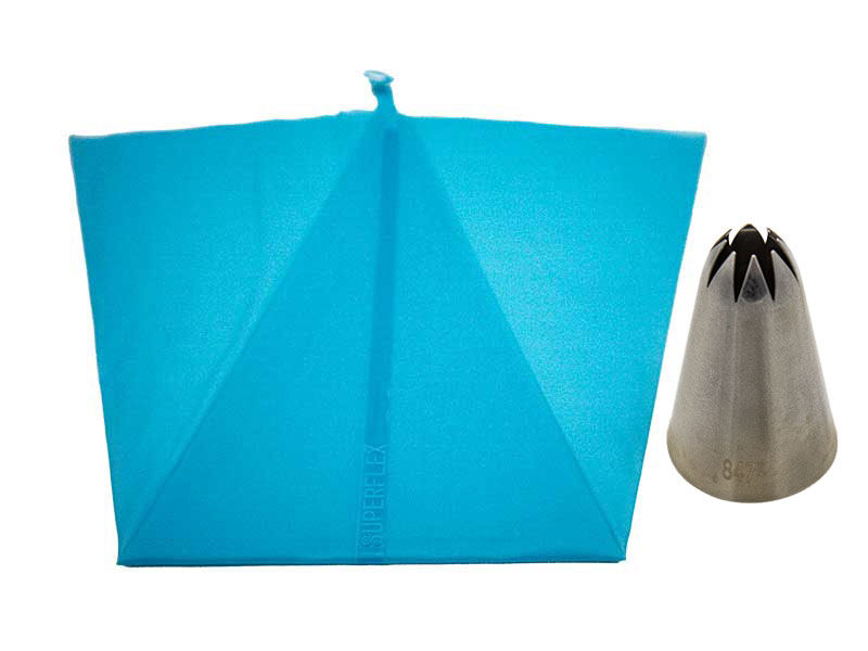 Silikon Krema Torbası - Krema Sıkma Torbası Seti Yıldız Uç  - 2