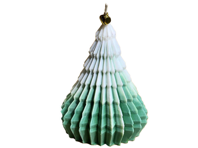 Simetrik Çam Ağacı Silikon Mum Kalıbı M-141 - 3