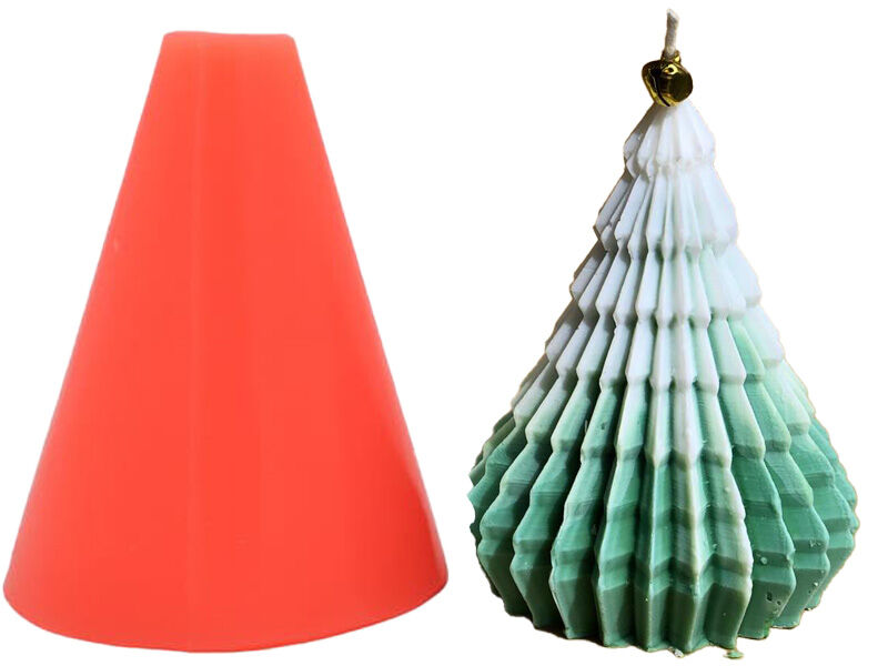 Simetrik Çam Ağacı Silikon Mum Kalıbı M-141 - 1