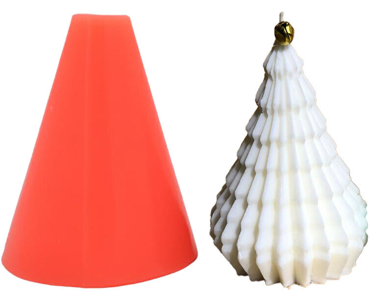 Simetrik Çam Ağacı Silikon Mum Kalıbı M-141 - 2