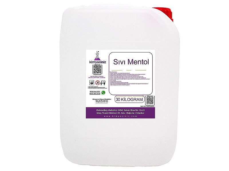 Sıvı Mentol - Hamam - Sauna - Buhar 30 KG - Kimyacınız