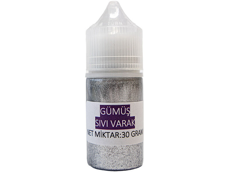 Sıvı Varak Epoksi Reçine Boyası Gümüş 30 GR - 1