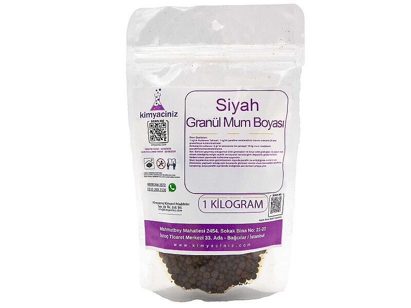 Siyah Granül Mum Boyası 1 KG - Kimyacınız