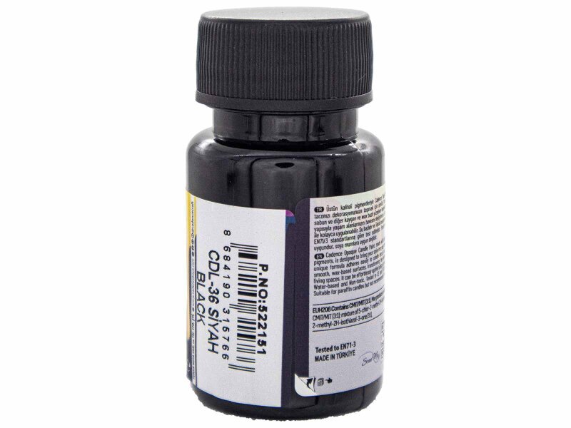 Siyah Opak Mum Boyası Cadence CDL 36 50 ml - 2