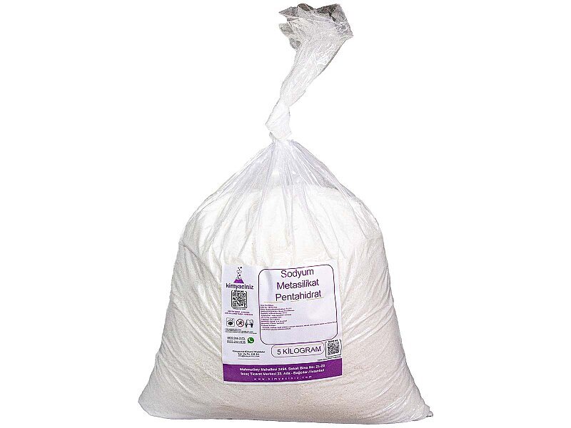 Sodyum Metasilikat Pentahidrat 5 KG - Kimyacınız