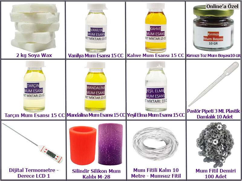 Soya Wax Mum Yapım Seti - Kimyacınız