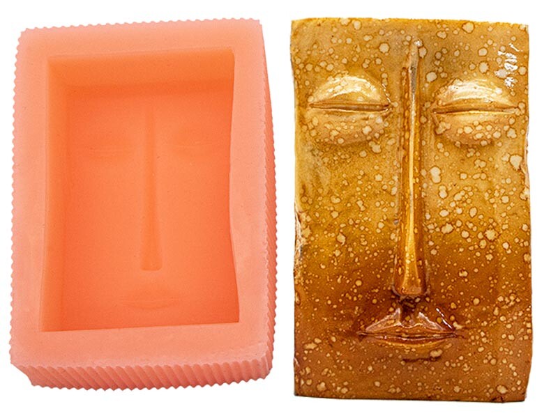 Soyut Yüz Biblo Silikon Mum Kalıbı M-269 - 1