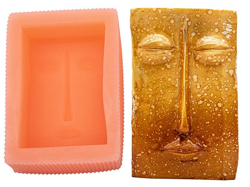 Soyut Yüz Biblo Silikon Mum Kalıbı M-269 - 1