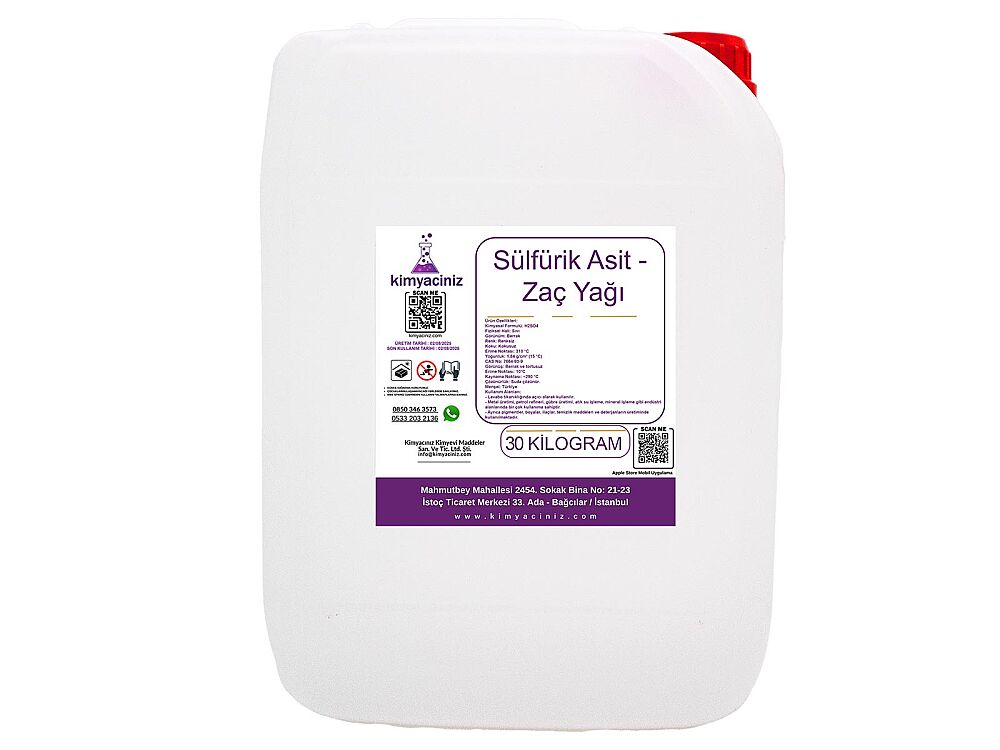 Sülfürik Asit - Zaç Yağı 30 KG - 1