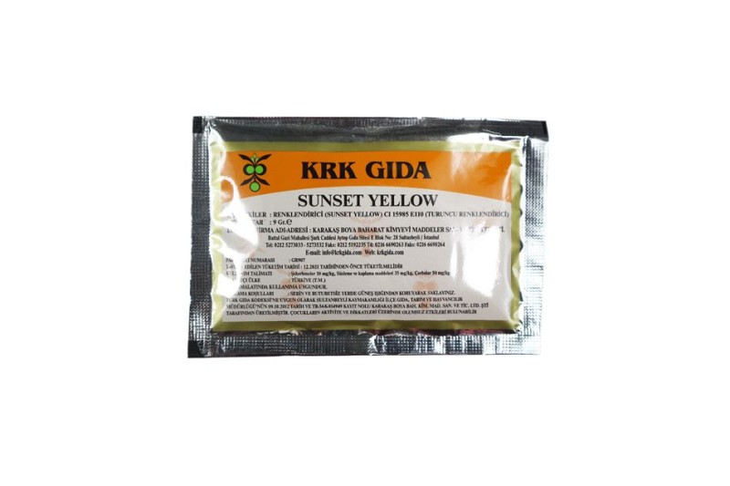Sunset Yellow Turuncu Gıda Boyası 9 GR - KRK GIDA