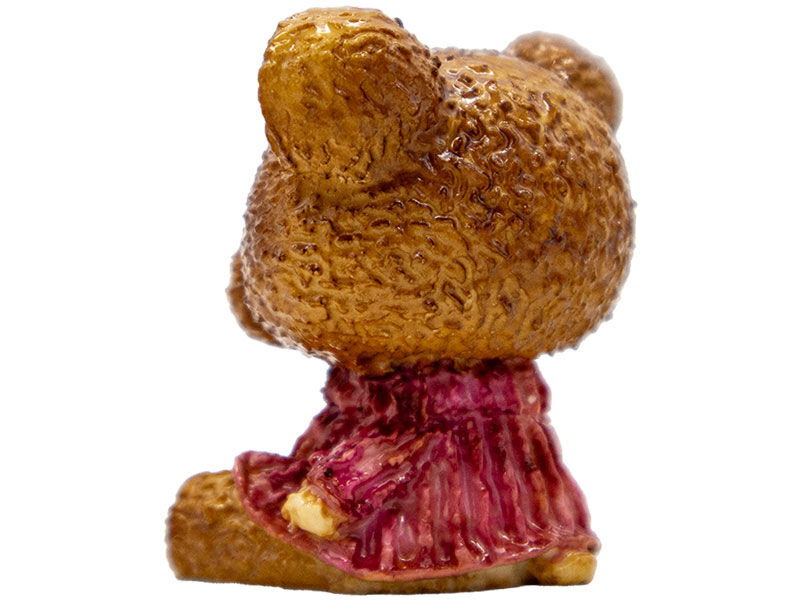 Süslü Oturan Ayıcık Silikon Mum Kalıbı M-283 - 4