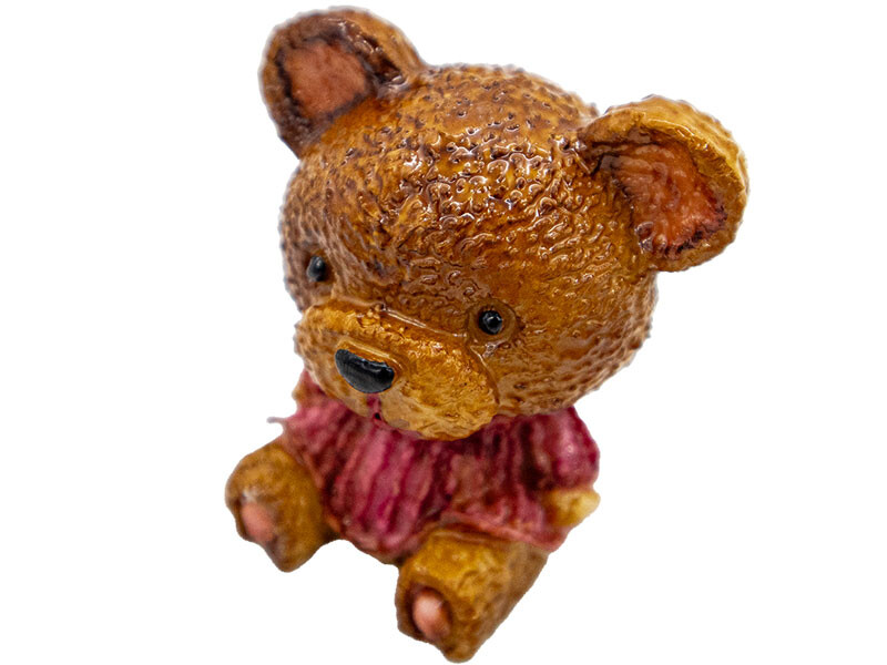 Süslü Oturan Ayıcık Silikon Mum Kalıbı M-283 - 6