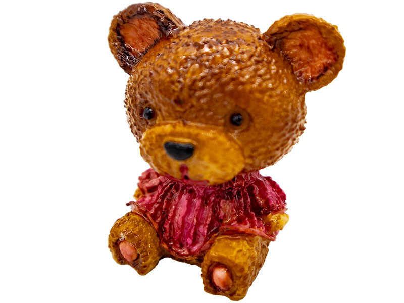 Süslü Oturan Ayıcık Silikon Mum Kalıbı M-283 - 9