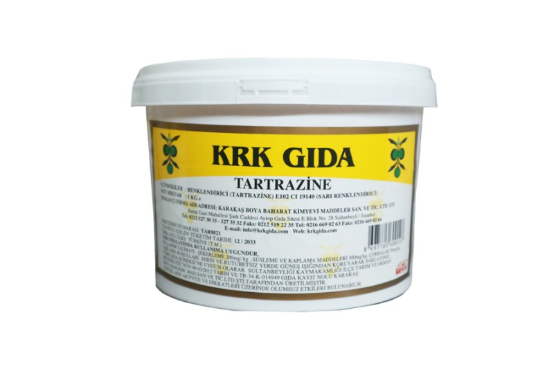 Tartrazine E102 Sarı Gıda Boyası 1 KG - KRK GIDA