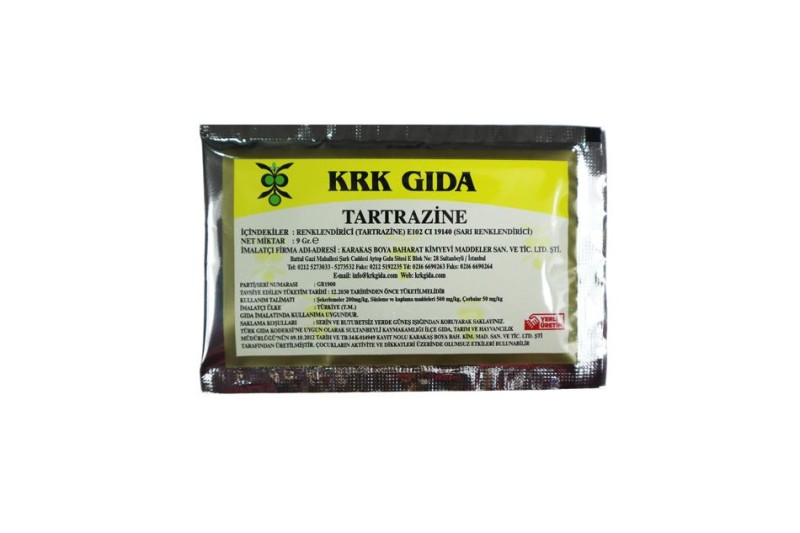Tartrazine Sarı Gıda Boyası 9 GR - KRK GIDA