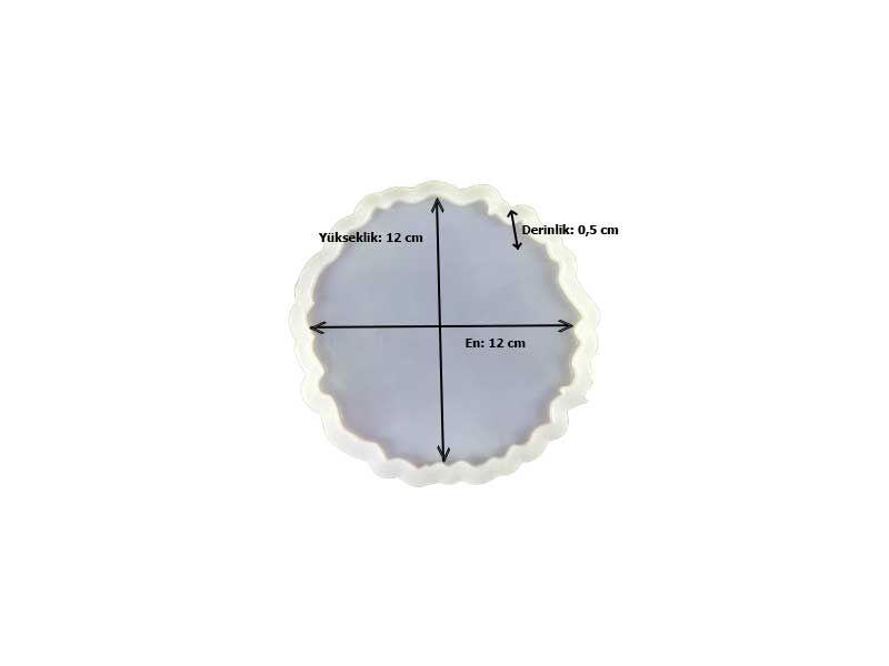 Tırtıklı Bardak Altlığı Epoksi Kalıbı EPK-350 - 2