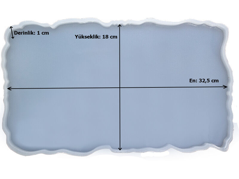 Tırtıklı Dikdörtgen Tepsi Epoksi Kalıbı EPK-443 - 2