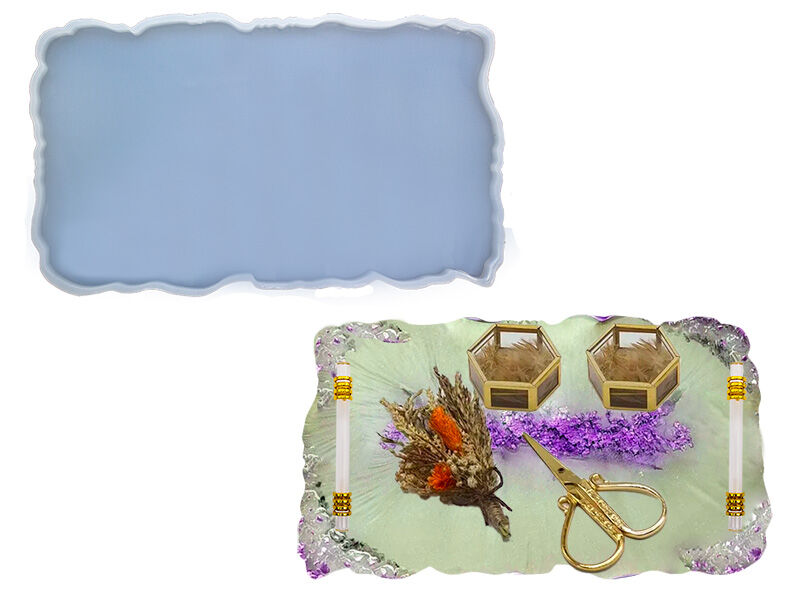 Tırtıklı Dikdörtgen Tepsi Epoksi Kalıbı EPK-443 - 1