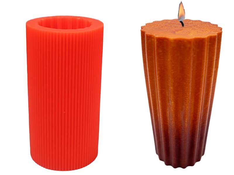 Tırtıklı Silikon Mum Kalıbı M-30 - 5
