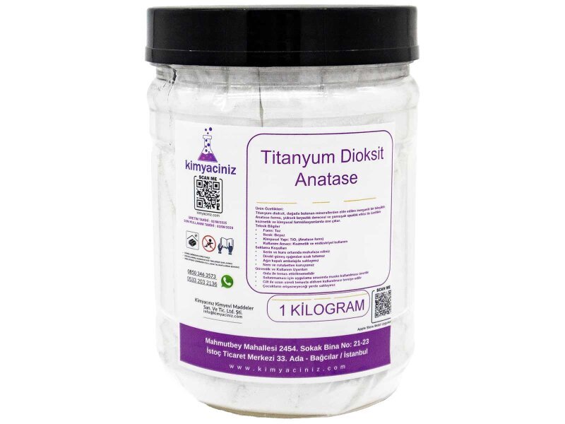 Titanyum Dioksit Anatase 1 KG - Kimyacınız