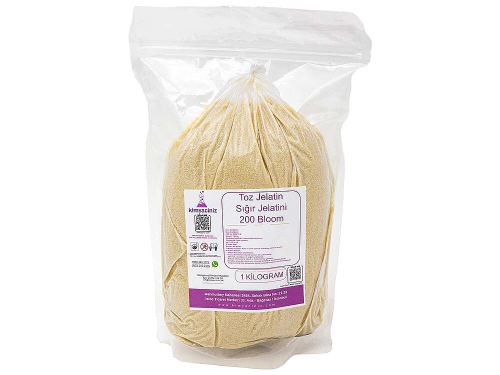 Toz Jelatin Sığır Jelatini 200 Bloom 1 KG - 1