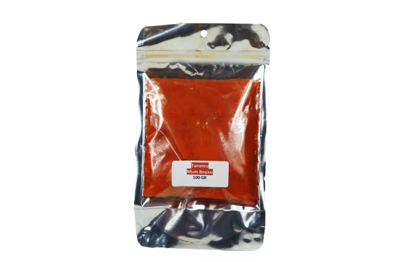 Turuncu Toz Mum Boyası 100 GR - Kimyacınız