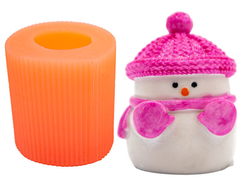 Üşüyen Kardan Adam Silikon Mum Kalıbı M-308 - 2