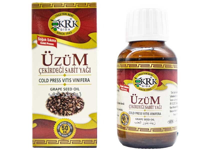 Üzüm Çekirdeği Sabit Yağı 50 CC 12 Adet - KRK GIDA