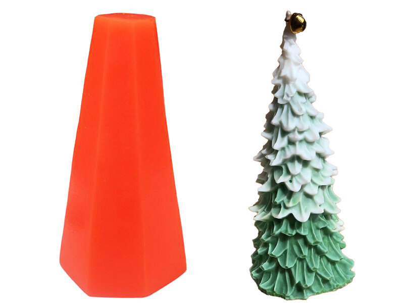 Uzun Çam Ağacı Silikon Mum Kalıbı M-79 - 1