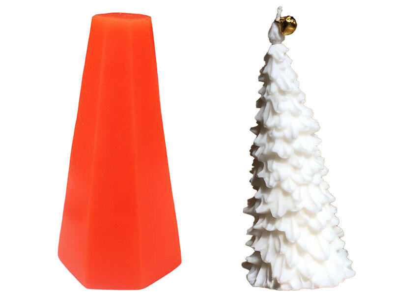 Uzun Çam Ağacı Silikon Mum Kalıbı M-79 - 2