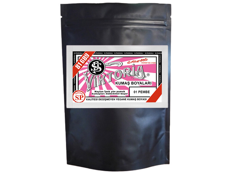 Viktoria Kumaş Boyası 1 Pembe  Renk 1 Kg - Kimyacınız