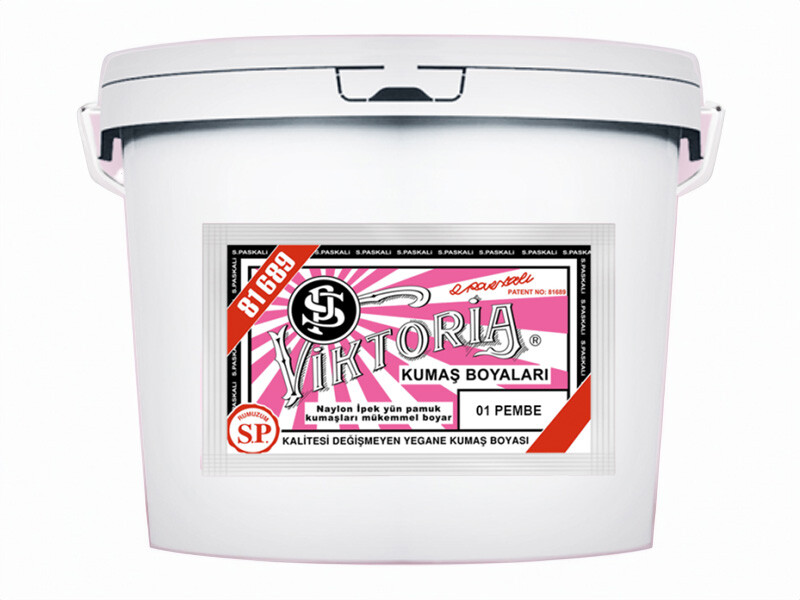 Viktoria Kumaş Boyası 1 Pembe  Renk 5 Kg - Kimyacınız