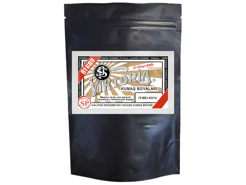 Viktoria Kumaş Boyası 15 Koyu Bej  Renk 1 Kg - Kimyacınız