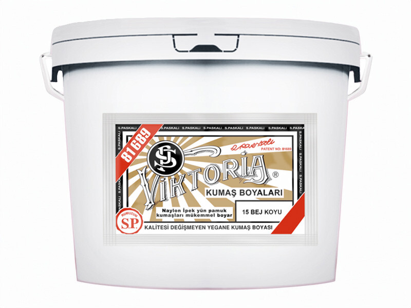 Viktoria Kumaş Boyası 15 Koyu Bej  Renk 5 Kg - Kimyacınız