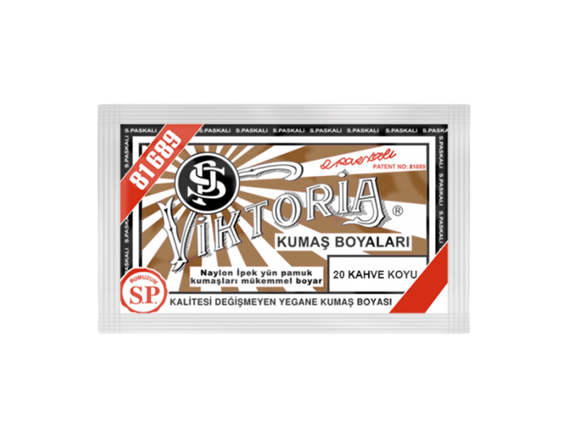 Viktoria Kumaş Boyası 20 Koyu Kahve  Renk - Kimyacınız