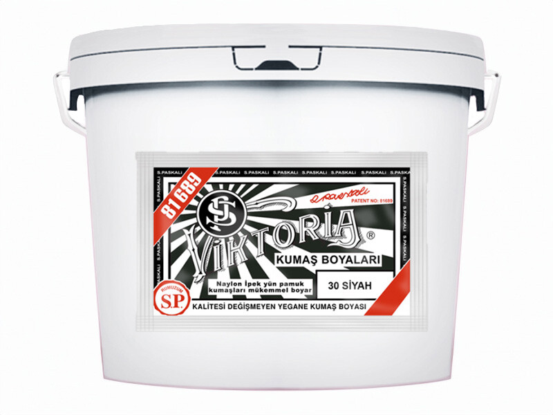 Viktoria Kumaş Boyası 30 Siyah  Renk 5 Kg - Kimyacınız