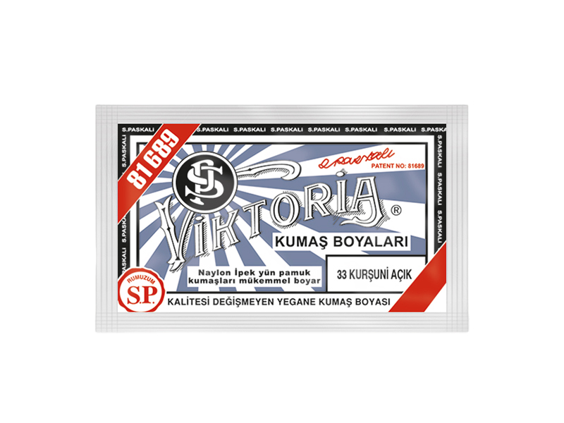Viktoria Kumaş Boyası 33 Kurşuni Açık  Renk - Kimyacınız