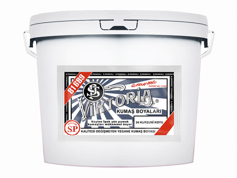 Viktoria Kumaş Boyası 34 Kurşuni Koyu  Renk 5 Kg - 1